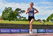 19 June 2021; Aoife Mcgreevy of Lagan Valley AC, Donegal, competing in the Junior Women's 5000m during day one of the Irish Life Health Junior Championships & U23 Specific Events at Morton Stadium in Santry, Dublin. Photo by Sam Barnes/Sportsfile