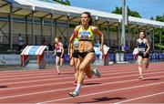 19 June 2021; Lauren McCourt of Bandon AC, Cork, on her way to winning the Junior Women's 200m during day one of the Irish Life Health Junior Championships & U23 Specific Events at Morton Stadium in Santry, Dublin. Photo by Sam Barnes/Sportsfile