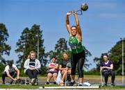 19 June 2021; Zoe Mohan of Cushinstown AC, Meath, competing in the Under 23 Women's Weight for Distance during day one of the Irish Life Health Junior Championships & U23 Specific Events at Morton Stadium in Santry, Dublin. Photo by Sam Barnes/Sportsfile