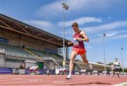 19 June 2021; Eoin Quinn of Mullingar Harriers AC, Westmeath, crosses the line to win the Junior Men's 800m during day one of the Irish Life Health Junior Championships & U23 Specific Events at Morton Stadium in Santry, Dublin. Photo by Sam Barnes/Sportsfile