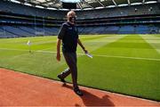 19 June 2021; Uachtarán Chumann Lúthchleas Gael Larry McCarthy wanders around Croke Park some two hours before the Allianz Football League Division 3 Final match between Derry and Offaly at Croke Park in Dublin. Photo by Ray McManus/Sportsfile