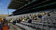 19 June 2021; Croke Park Chief Steward Mick Leddy addresses stewards before they take up their positions in advance of the Allianz Football League Division 3 Final match between Derry and Offaly at Croke Park in Dublin. Photo by Ray McManus/Sportsfile