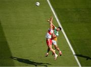 19 June 2021; Conor Glass of Derry in action against Eoin Carroll of Offaly during the Allianz Football League Division 3 Final match between Derry and Offaly at Croke Park in Dublin. Photo by Ray McManus/Sportsfile