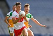 19 June 2021; Shane McGuigan of Derry in action against Peter Cunningham of Offaly during the Allianz Football League Division 3 Final match between Derry and Offaly at Croke Park in Dublin. Photo by Piaras Ó Mídheach/Sportsfile