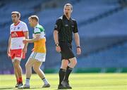 19 June 2021; Referee Seán Lonergan during the Allianz Football League Division 3 Final match between Derry and Offaly at Croke Park in Dublin. Photo by Piaras Ó Mídheach/Sportsfile