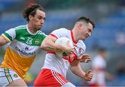19 June 2021; Gareth McKinless of Derry in action against Niall McNamee of Offaly during the Allianz Football League Division 3 Final match between Derry and Offaly at Croke Park in Dublin. Photo by Piaras Ó Mídheach/Sportsfile