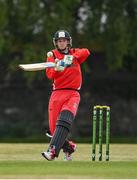 19 June 2021; Greg Ford of Munster Reds during the Cricket Ireland InterProvincial Trophy 2021 match between between Munster Reds and North West Warriors at Pembroke Cricket Club in Dublin. Photo by Seb Daly/Sportsfile