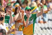 19 June 2021; Offaly supporters during the Allianz Football League Division 3 Final match between between Derry and Offaly at Croke Park in Dublin. Photo by Piaras Ó Mídheach/Sportsfile