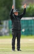 19 June 2021; Umpire Alan Neill during the Cricket Ireland InterProvincial Trophy 2021 match between between Leinster Lightning and Northern Knights at Pembroke Cricket Club in Dublin. Photo by Seb Daly/Sportsfile