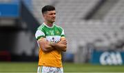 19 June 2021; Ruairí McNamee of Offaly after the Allianz Football League Division 3 Final match between between Derry and Offaly at Croke Park in Dublin. Photo by Ray McManus/Sportsfile