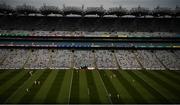 19 June 2021; A general view of supporters, in the Cusack Stand, as the game continues on the pitch during the Allianz Football League Division 3 Final match between between Derry and Offaly at Croke Park in Dublin. Photo by Ray McManus/Sportsfile