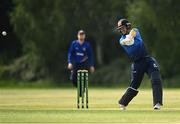 20 June 2021; George Dockrell of Leinster Lightning bats during the Cricket Ireland InterProvincial Trophy 2021 match between Leinster Lightning and North West Warriors at Pembroke Cricket Club in Dublin. Photo by Harry Murphy/Sportsfile
