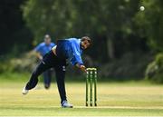 20 June 2021; Simi Singh of Leinster Lightning bowls during the Cricket Ireland InterProvincial Trophy 2021 match between Leinster Lightning and North West Warriors at Pembroke Cricket Club in Dublin. Photo by Harry Murphy/Sportsfile