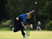 20 June 2021; David O'Halloran of Leinster Lightning bowls during the Cricket Ireland InterProvincial Trophy 2021 match between Leinster Lightning and North West Warriors at Pembroke Cricket Club in Dublin. Photo by Harry Murphy/Sportsfile