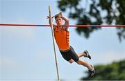 20 June 2021; Ben Connolly of Nenagh Olympic AC, Tipperary, competing in the Junior Men's Pole Vault during day two of the Irish Life Health Junior Championships & U23 Specific Events at Morton Stadium in Santry, Dublin. Photo by Sam Barnes/Sportsfile