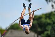 20 June 2021; Adam Nolan of St Laurence O'Toole AC, Carlow competing in the Junior Men's Pole Vault during day two of the Irish Life Health Junior Championships & U23 Specific Events at Morton Stadium in Santry, Dublin. Photo by Sam Barnes/Sportsfile