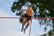 20 June 2021; Joshua Fitzgerald of Leevale AC, Cork, competing in the Junior Men's Pole Vault during day two of the Irish Life Health Junior Championships & U23 Specific Events at Morton Stadium in Santry, Dublin. Photo by Sam Barnes/Sportsfile