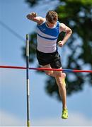 20 June 2021; Matthew Callinan Keenan of St Laurce O'Toole AC, Carlow, competing in the Under 23 Men's Pole Vault during day two of the Irish Life Health Junior Championships & U23 Specific Events at Morton Stadium in Santry, Dublin. Photo by Sam Barnes/Sportsfile