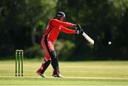 20 June 2021; Murray Commins of Munster Reds bats during the Cricket Ireland InterProvincial Trophy 2021 match between Northern Knights and Munster Reds at Pembroke Cricket Club in Dublin. Photo by Harry Murphy/Sportsfile