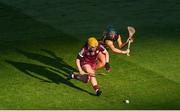 20 June 2021; Siobhán McGrath of Galway in action against Michelle Teehan of Kilkenny during the Littlewoods Ireland Camogie League Division 1 Final match between Galway and Kilkenny at Croke Park in Dublin. Photo by Ramsey Cardy/Sportsfile