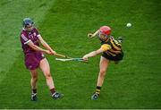 20 June 2021; Niamh Kilkenny of Galway in action against Kellyann Doyle of Kilkenny during the Littlewoods Ireland Camogie League Division 1 Final match between Galway and Kilkenny at Croke Park in Dublin. Photo by Ramsey Cardy/Sportsfile