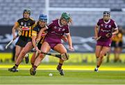 20 June 2021; Mary O'Connell of Kilkenny in action against Róisín Black of Galway during the Littlewoods Ireland Camogie League Division 1 Final match between Galway and Kilkenny at Croke Park in Dublin. Photo by Piaras Ó Mídheach/Sportsfile