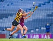20 June 2021; Aoife Prendergast of Kilkenny in action against Niamh Kilkenny of Galway during the Littlewoods Ireland Camogie League Division 1 Final match between Galway and Kilkenny at Croke Park in Dublin. Photo by Piaras Ó Mídheach/Sportsfile