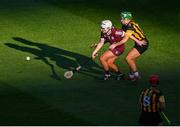 20 June 2021; Catherine Finnerty of Galway in action against Collette Dormer of Kilkenny during the Littlewoods Ireland Camogie League Division 1 Final match between Galway and Kilkenny at Croke Park in Dublin. Photo by Ramsey Cardy/Sportsfile