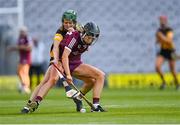 20 June 2021; Siobhán Gardiner of Galway in action against Denise Gaule of Kilkenny during the Littlewoods Ireland Camogie League Division 1 Final match between Galway and Kilkenny at Croke Park in Dublin. Photo by Piaras Ó Mídheach/Sportsfile