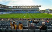 20 June 2021; Kilkenny supporters celebrate a goal during the Littlewoods Ireland Camogie League Division 1 Final match between Galway and Kilkenny at Croke Park in Dublin. Photo by Ramsey Cardy/Sportsfile