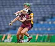 20 June 2021; Ailish O'Reilly of Galway in action against Collette Dormer of Kilkenny during the Littlewoods Ireland Camogie League Division 1 Final match between Galway and Kilkenny at Croke Park in Dublin. Photo by Piaras Ó Mídheach/Sportsfile