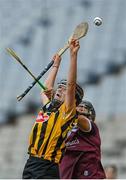 20 June 2021; Steffi Fitzgerald of Kilkenny in action against Dervla Higgins of Galway during the Littlewoods Ireland Camogie League Division 1 Final match between Galway and Kilkenny at Croke Park in Dublin. Photo by Ramsey Cardy/Sportsfile