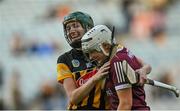 20 June 2021; Denise Gaule of Kilkenny and Shauna Healy of Galway after the Littlewoods Ireland Camogie League Division 1 Final match between Galway and Kilkenny at Croke Park in Dublin. Photo by Ramsey Cardy/Sportsfile