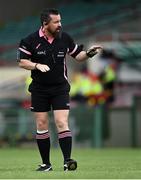 12 June 2021; Referee Séamus Mulvihill during the Lidl Ladies National Football League Division 1 semi-final match between Dublin and Mayo at LIT Gaelic Grounds in Limerick. Photo by Piaras Ó Mídheach/Sportsfile