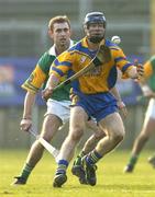 15 February 2004; Damien Hayes, Portumna, in action against Damien McMullan, Dunloy. AIB All-Ireland Club Senior Hurling Championship Semi-Final, Portumna v Dunloy, St. Tighernach's Park, Clones, Co. Monaghan. Picture credit; David Maher / SPORTSFILE *EDI*