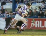 15 February 2004; Fergus McFadden, Clongowes, in action against Cillian Byrne, Terenure. Leinster Schools Senior Cup Quarter-Final, Terenure v Clongowes Wood, Donnybrook, Dublin. Picture credit; Brian Lawless / SPORTSFILE *EDI*