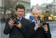 16 February 2004; Two of the most respected referees in Gaelic games, Pat O'Connor, right,  and Brian White, were today presented with the Vodafone GAA All-Star referees awards for 2003. Westin Hotel, Dublin. Picture credit; Ray McManus / SPORTSFILE *EDI*