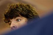 18 February 2004; Ireland lock Donnacha O'Callaghan speaking to journalists during the Irish rugby press conference, at the Citywest Hotel, Dublin. Picture credit; Brendan Moran / SPORTSFILE *EDI*