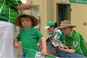 14 July 2013; Limerick supporter David Magner, aged 3, along with his mother Susan Magner, left, and Anne-Marie Egan, centre, and Paula Hennessy, right, all from Effin, Co. Limerick, before the game. Munster GAA Hurling Senior Championship Final, Limerick v Cork, Gaelic Grounds, Limerick. Picture credit: Diarmuid Greene / SPORTSFILE