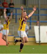 13 July 2013; Adrian Flynn, Wexford, celebrates after scoring a late point against Longford. GAA Football All-Ireland Senior Championship, Round 2, Longford v Wexford, Glennon Brothers Pearse Park, Longford. Picture credit: Matt Browne / SPORTSFILE