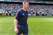 14 July 2013; Dublin nmanager Jim Gavin makes his way towards his players after the game. Leinster GAA Football Senior Championship Final, Meath v Dublin, Croke Park, Dublin. Picture credit: Barry Cregg / SPORTSFILE