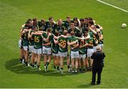 14 July 2013; Meath captain Kevin Reilly speaks to his players before the game. Leinster GAA Football Senior Championship Final, Meath v Dublin, Croke Park, Dublin. Picture credit: Dáire Brennan / SPORTSFILE