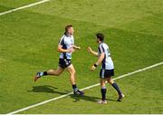 14 July 2013; Bernard Brogan, right, Dublin, congratulates Paul Flynn after Flynn scored his side's first goal. Leinster GAA Football Senior Championship Final, Meath v Dublin, Croke Park, Dublin. Picture credit: Dáire Brennan / SPORTSFILE