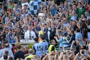 14 July 2013; Dublin captain Stephen Cluxton lifts the cup. Leinster GAA Football Senior Championship Final, Meath v Dublin, Croke Park, Dublin. Picture credit: Brian Lawless / SPORTSFILE