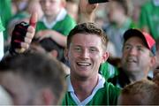 14 July 2013; Kevin Downes, Limerick, celebrates after victory over Cork. Munster GAA Hurling Senior Championship Final, Limerick v Cork, Gaelic Grounds, Limerick. Picture credit: Diarmuid Greene / SPORTSFILE