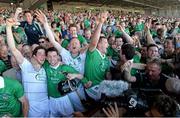 14 July 2013; Limerick players celebrate after victory over Cork. Munster GAA Hurling Senior Championship Final, Limerick v Cork, Gaelic Grounds, Limerick. Picture credit: Diarmuid Greene / SPORTSFILE