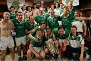 14 July 2013; The Limerick squad celebrate with the cup. Munster GAA Hurling Senior Championship Final, Limerick v Cork, Gaelic Grounds, Limerick. Picture credit: Ray McManus / SPORTSFILE