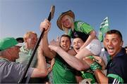 14 July 2013; Limerick's Niall Moran celebrates with supporters after the game. Munster GAA Hurling Senior Championship Final, Limerick v Cork, Gaelic Grounds, Limerick. Picture credit: Ray McManus / SPORTSFILE