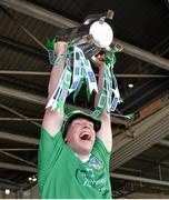 14 July 2013; Limerick's Shane Dowling lifts the cup after victory over Cork. Munster GAA Hurling Senior Championship Final, Limerick v Cork, Gaelic Grounds, Limerick. Picture credit: Diarmuid Greene / SPORTSFILE