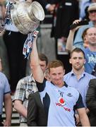 14 July 2013; Ciarán Kilkenny, Dublin, lifts the Delaney cup after the game. Leinster GAA Football Senior Championship Final, Meath v Dublin, Croke Park, Dublin. Picture credit: Barry Cregg / SPORTSFILE